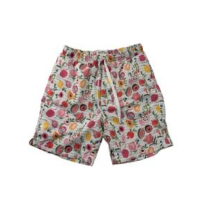 MOTT50 Mens Swim Trunks Fruit Print UPF 50+ Board Shorts White Small 7in Inseam